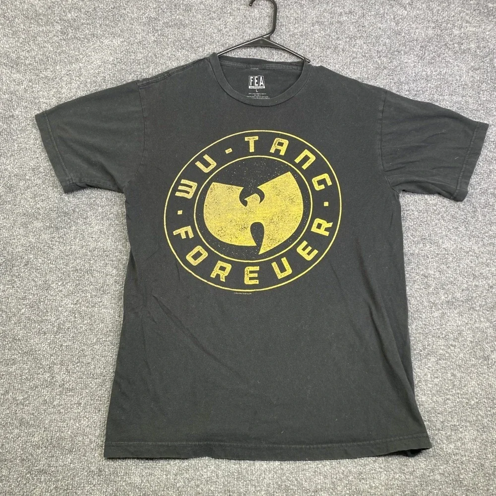 Wu-Tang Clan Forever T-Shirt Mens Large Black Yellow Graphic Hip Hop FEA 2014